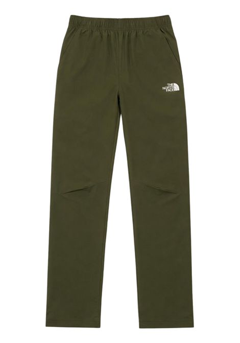 Pantalone bambino verde in nylon<BR/>